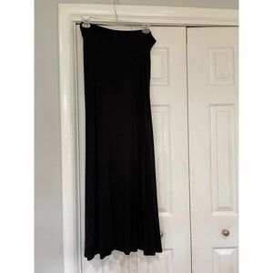 Fio Fio maxi long stretch rayon knit blac skirt large